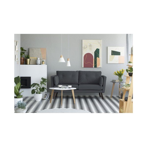 Temno siva 3-sedežna zofa Mazzini Sofas Elena-image-2