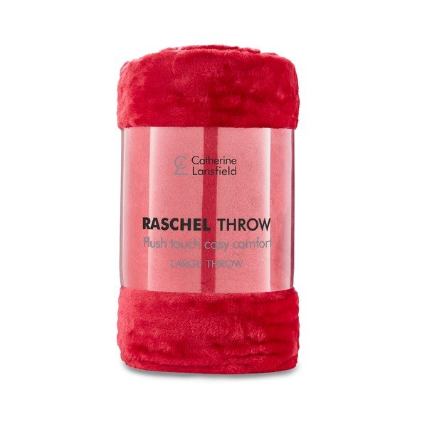 Rdeča odeja Catherine Lansfield Basic Cuddly, 200 x 150 cm-image-1