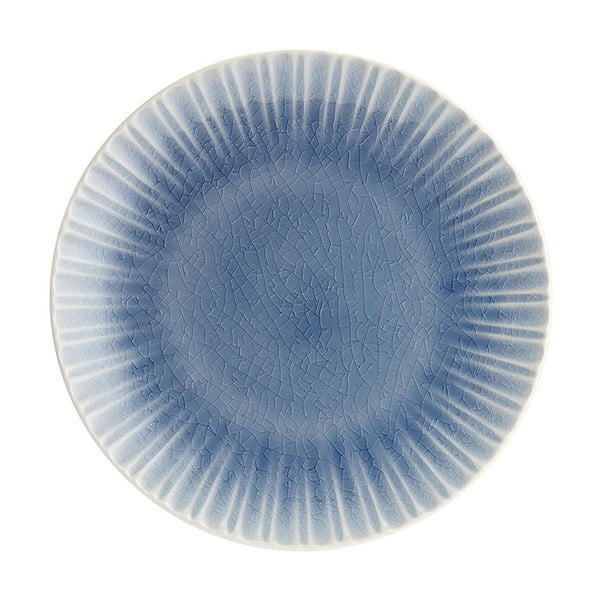 Modri lončeni krožnik Ladelle Mia, ⌀ 21,5 cm