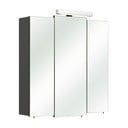 Temno siva stenska kopalniška omarica z ogledalom 68x73 cm Set 311 - Pelipal