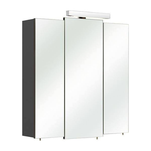 Temno siva stenska kopalniška omarica z ogledalom 83x73 cm Set 311 - Pelipal
