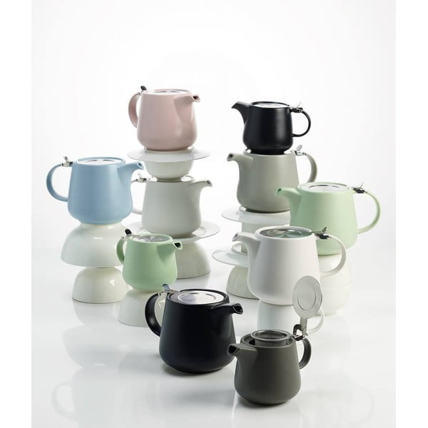 Svetlo siv porcelanast čajnik s cedilom Maxwell & Williams Tint, 600 ml-image-1