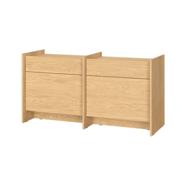 Komoda v hrastovem dekorju v naravni barvi 146x76x51 cm Hido – noo.ma