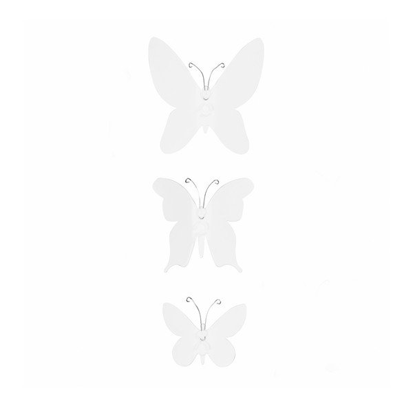 Komplet 9 beliih 3D stenskih dekoracij Umbra Butterflies-image-2