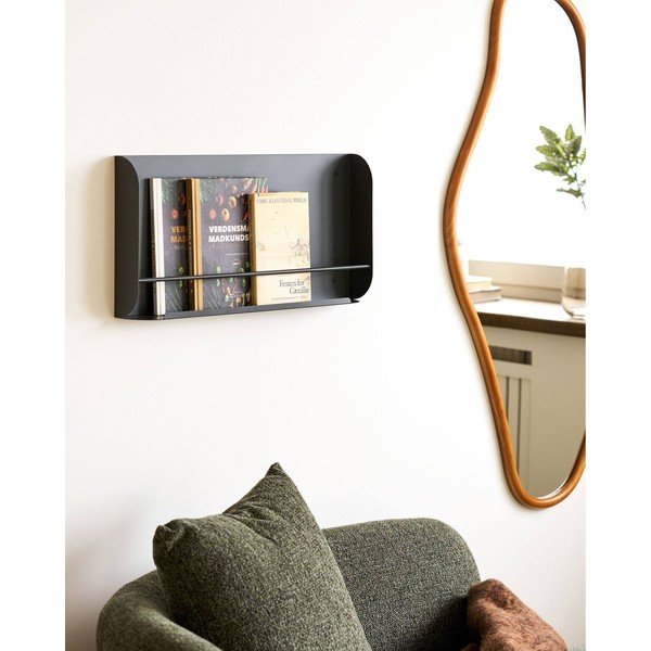 Temno siva kovinska polica 60 cm Volterra – House Nordic-image-1