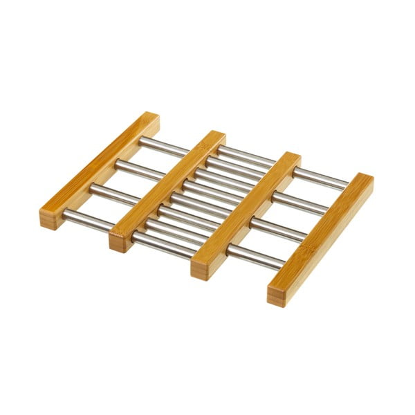 Nastavljiv bambusov in jeklen podstavek za vroče lonce Casa Selección-image-1