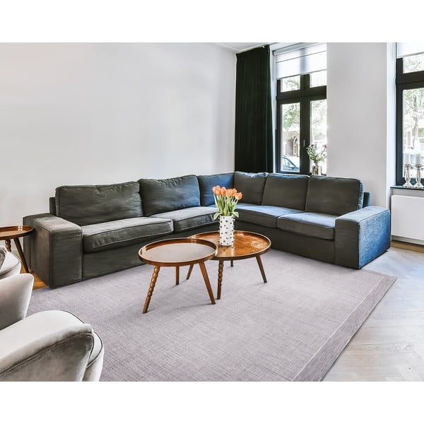 Siva volnena preproga 160x240 cm Linea – Agnella-image-1