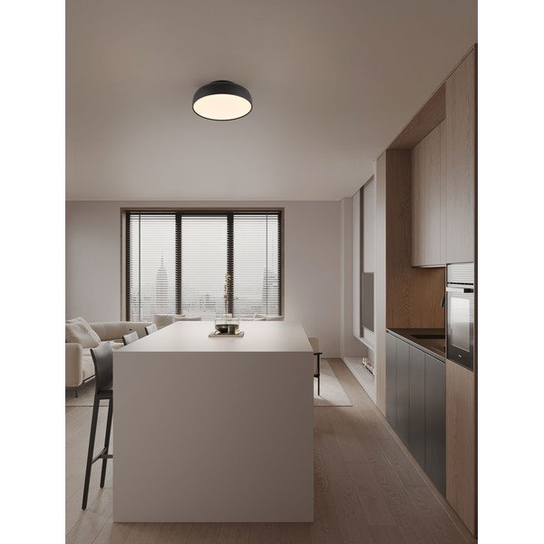 Mat črna aluminijasta LED zatemnitvena stropna svetilka Noelia – Nova Luce-image-1