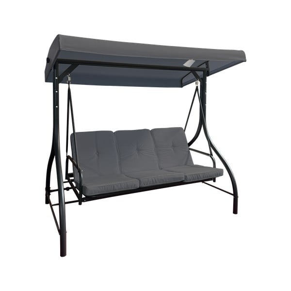 Siva kovinska vrtna gugalnica Paris – Rojaplast-image-2