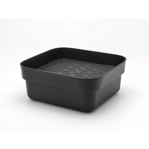 Temno siva plastična posoda za pomivanje z odcejalnikom SinkSide – Brabantia-image-2