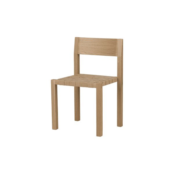 Jedilni stol z možnostjo nalaganja iz masivnega hrasta v naravni barvi Toli – noo.ma