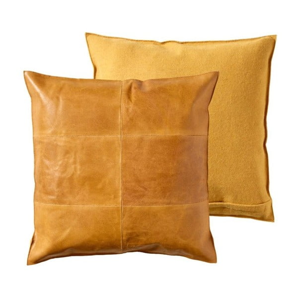 Usnjen okrasni vzglavnik Södahl Simple, 50 x 50 cm-image-1