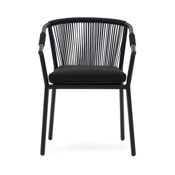 Črni kovinski vrtni stol Xelida - Kave Home-image-1