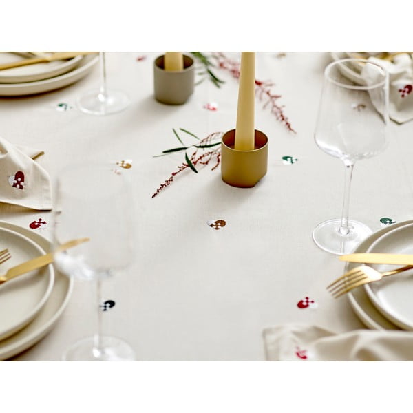 Bombažen namizni prt 140x220 cm Hearts Embloidery – Södahl-image-3