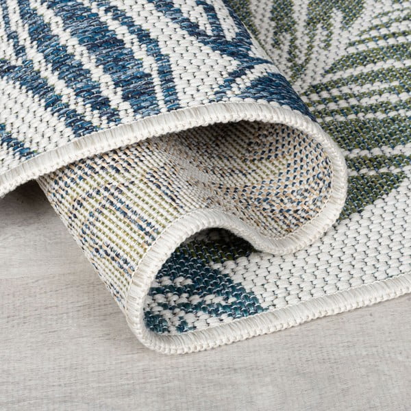 Zeleno-modra notranja in zunanja preproga 200x290 cm Bella Leaf – Flair Rugs-image-2