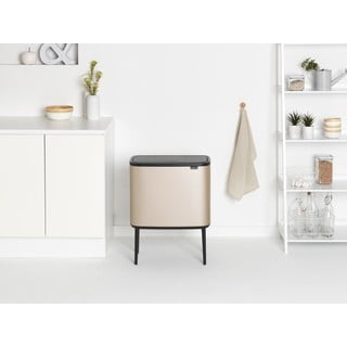 Jeklen koš za smeti na dotik v zlati barvi 36 l Bo Touch Bin – Brabantia