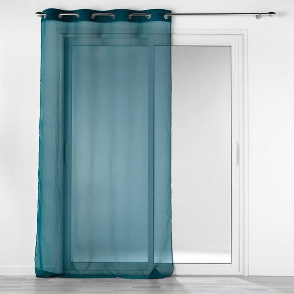 Modra prosojna zavesa iz tančice 140x240 cm Casual – douceur d'intérieur