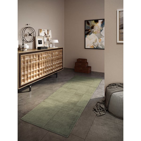 Zelen ročno tkan volnen tekač 80x250 cm Charlotte – Villeroy&Boch-image-1