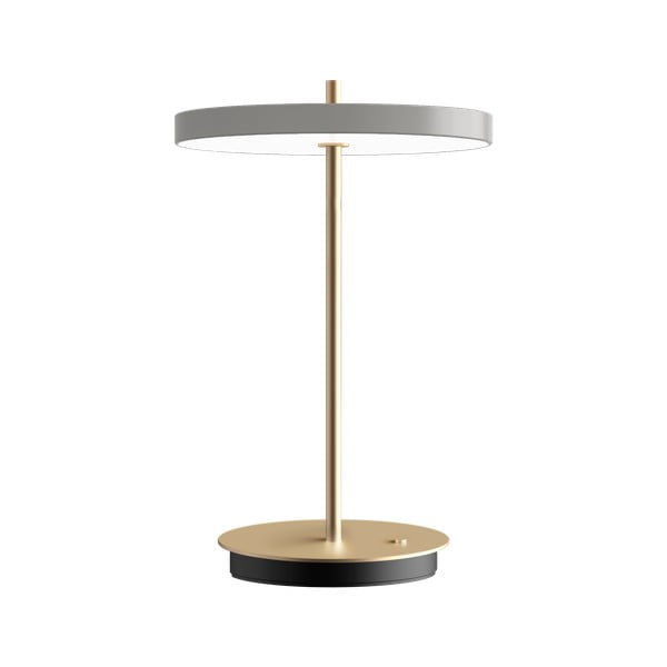 Svetlo siva LED zatemnitvena namizna svetilka s kovinskim senčnikom (višina 31 cm) Asteria Move – UMAGE-image-4