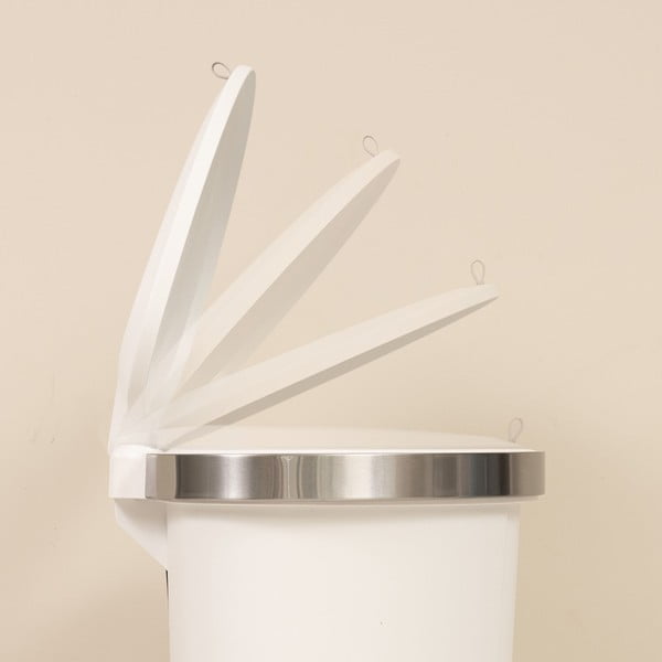 Bel plastičen koš za smeti s pedalom 50 l – Addis-image-3