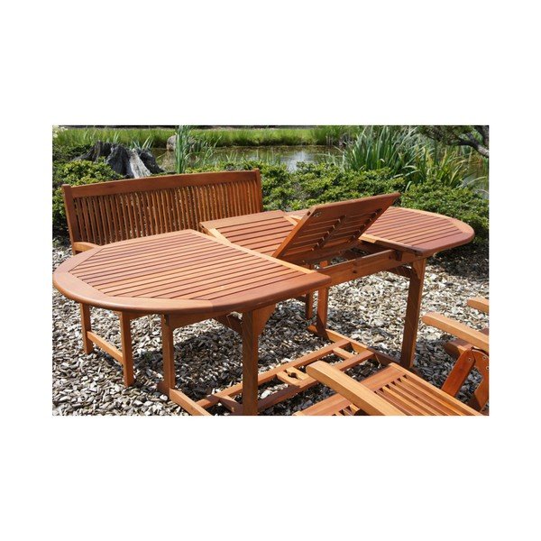 Vrtna miza iz masivnega evkaliptusa 90x150 cm Stockholm – Garden Pleasure-image-3