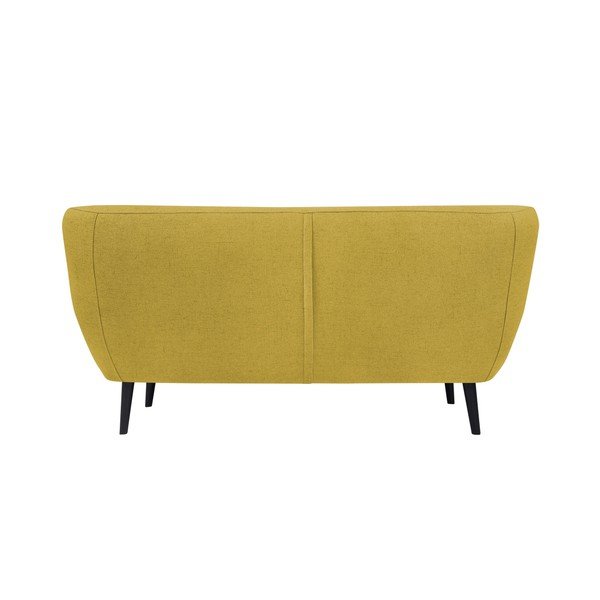 Rumena dvosedežna zofa z rjavimi nogami Mazzini Sofas Piemont-image-3