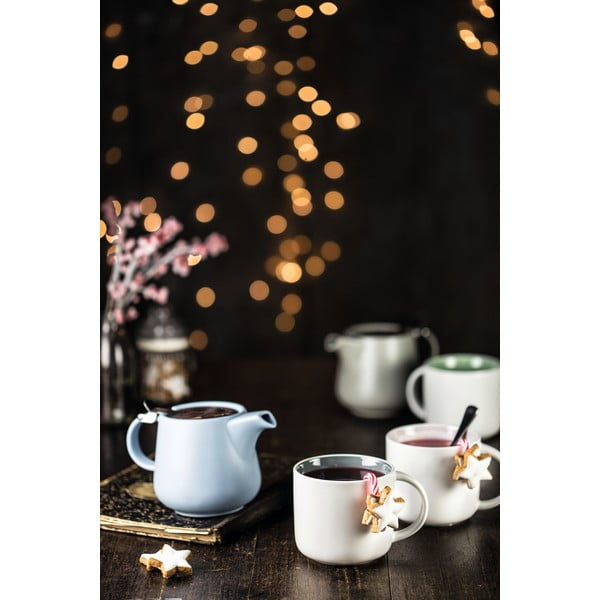 Bel porcelanast lonček z roza notranjostjo Maxwell & Williams Tint, 440 ml-image-2