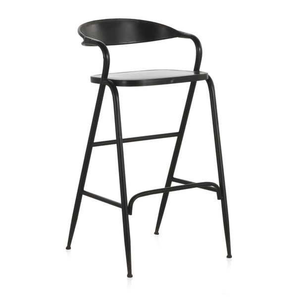 Črn kovinski stolček Geese Industrial Style
