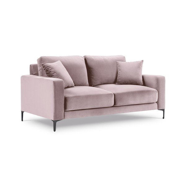 Roza žametna zofa Kooko Home Harmony, 158 cm-image-2