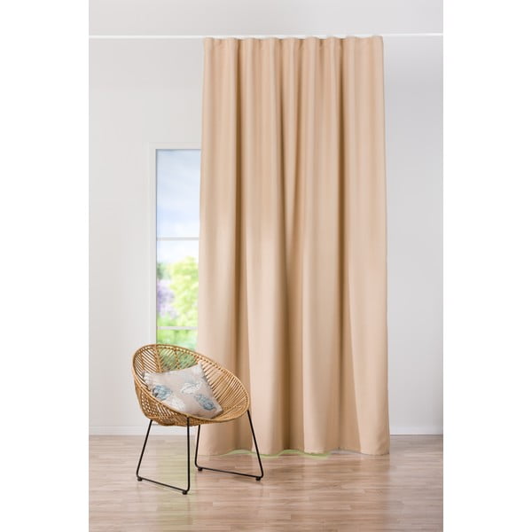 Bež zavesa z drsniki 140x260 cm – Mendola Fabrics