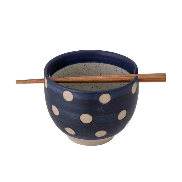 Modra lončena posoda s palčkami Bloomingville Masami, ø 13 cm-image-1