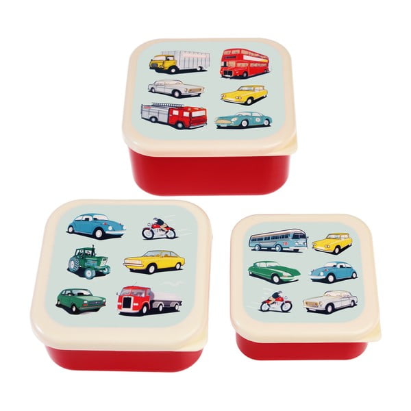Otroška posoda za malico 3 kos Road Trip – Rex London