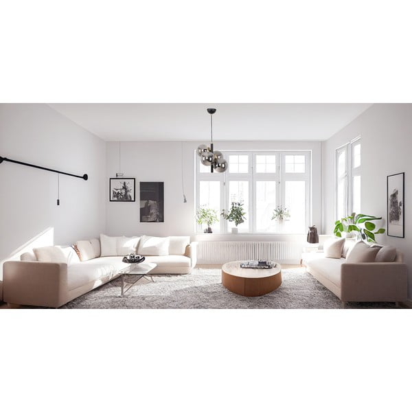 Črna/siva viseča svetilka s steklenim senčnikom ø 15 cm Forte – Squid Lighting-image-1