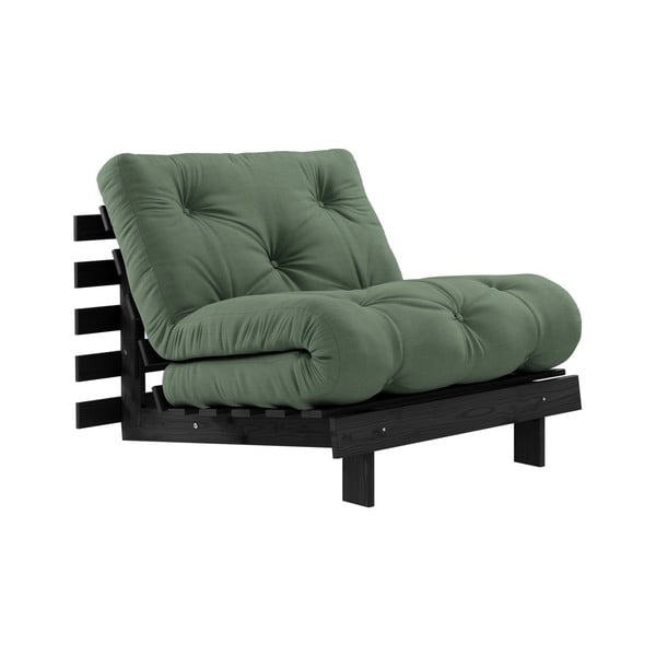 Raztegljiv fotelj Karup Design Roots Black/Olive Green