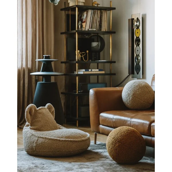 Rjava otroška blazina bouclé Ball – Wigiwama-image-3