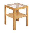 Stranska mizica s stekleno mizno ploščo 40x40 cm Lourmarin – House Nordic