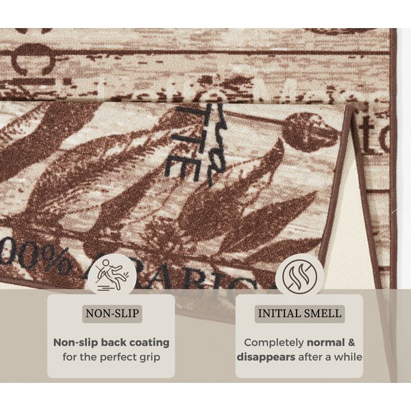 Rjava kuhinjska preproga Hanse Home Delicious Coffee, 67 x 180 cm-image-4