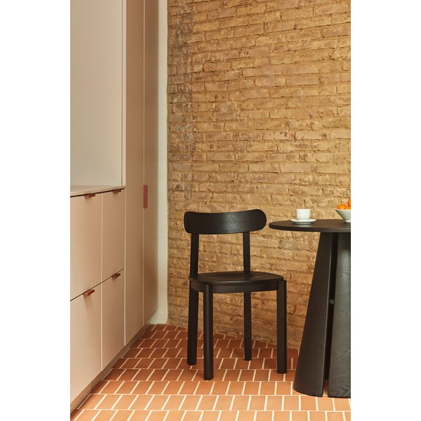 Okrogla jedilna miza z mizno ploščo v jesenovem dekorju ø 65 cm Cep – Teulat-image-3