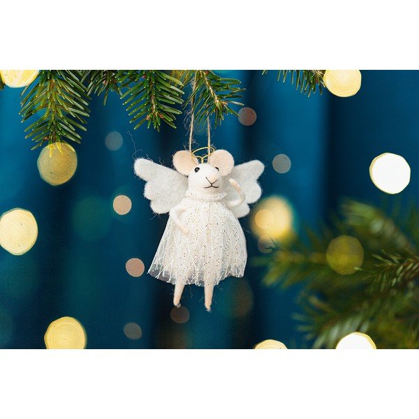 Tekstilni okrasek za jelko Angel Mouse – Sass & Belle-image-1