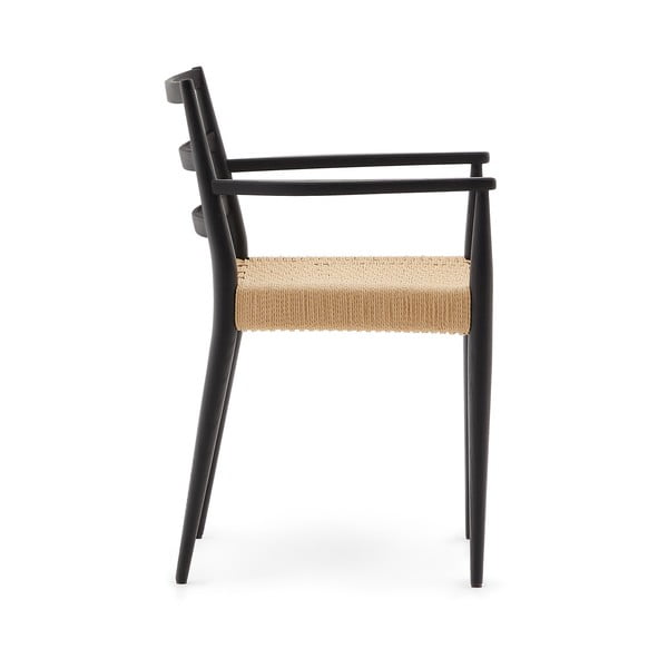 Jedilni stoli iz masivnega hrasta v črni in naravni barvi v kompletu 2 ks Analy – Kave Home-image-3