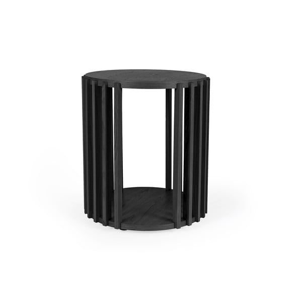 Črna stranska mizica Woodman Drum, ø 53 cm-image-2
