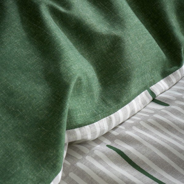 Zelena/siva enojna bombažna posteljnina 135x200 cm Camden Stripe – Content by Terence Conran-image-4