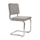 Sivi oblazinjeni gugalni jedilni stoli v kompletu 2 ks Ridge Kink Rib – Zuiver