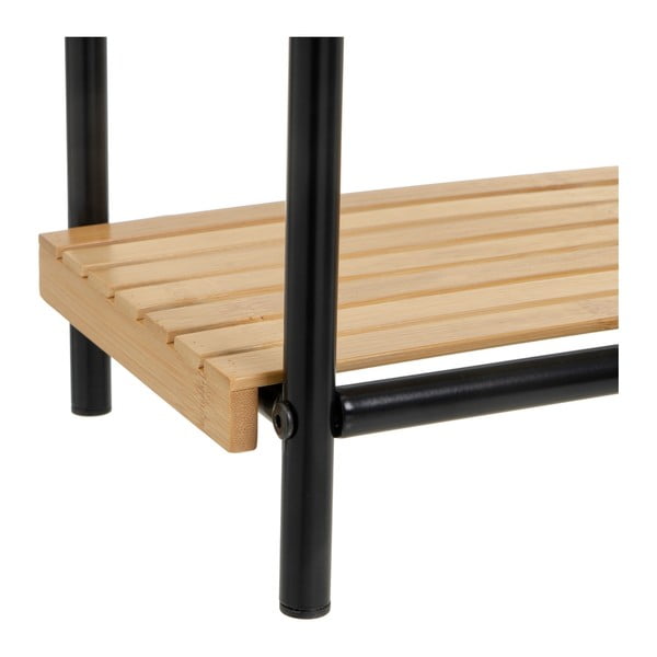 Bambusov regal v črni in naravni barvi 41x77 cm – Casa Selección-image-1