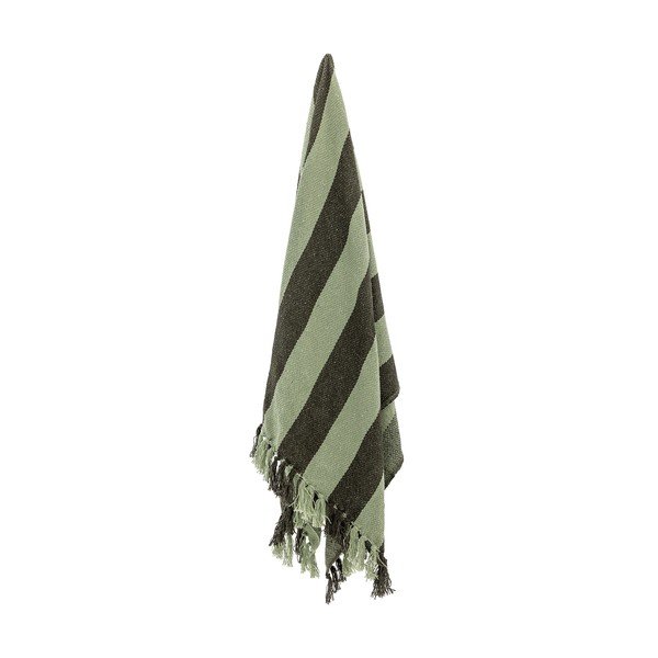 Zelena odeja iz recikliranega bombaža 130x160 cm Frello – Bloomingville-image-2