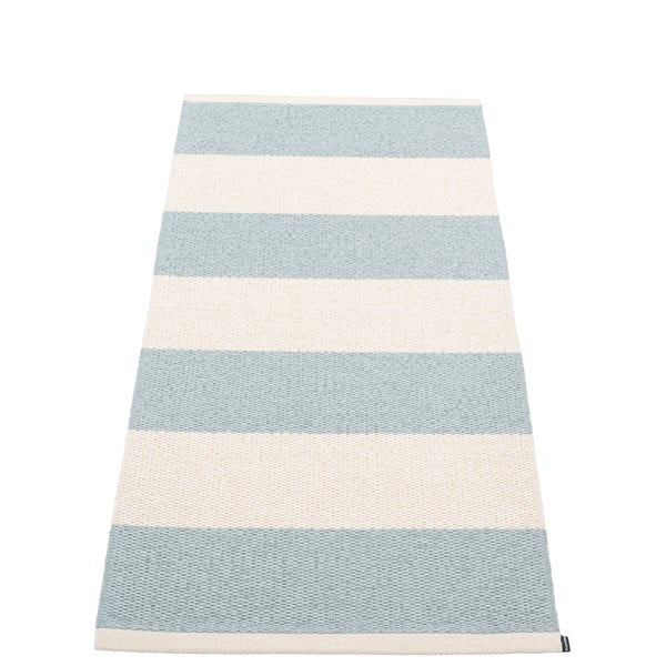 Svetlo moder/kremno bel zunanji in notranji tekač 70x150 cm Bob Blue Fog – Pappelina