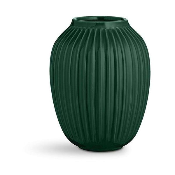 Zelena lončena vaza Kähler Design Hammershoi, višina 25 cm