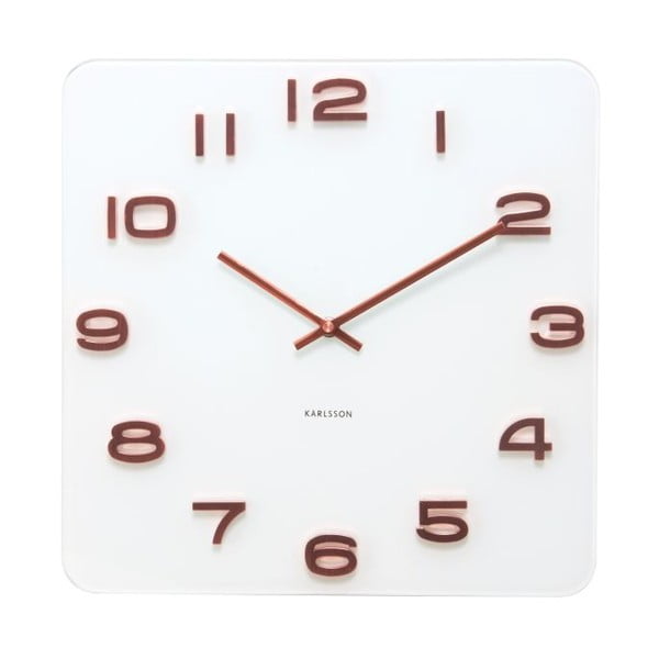 Sedanji čas Vintage bakrene številke kvadratne ure