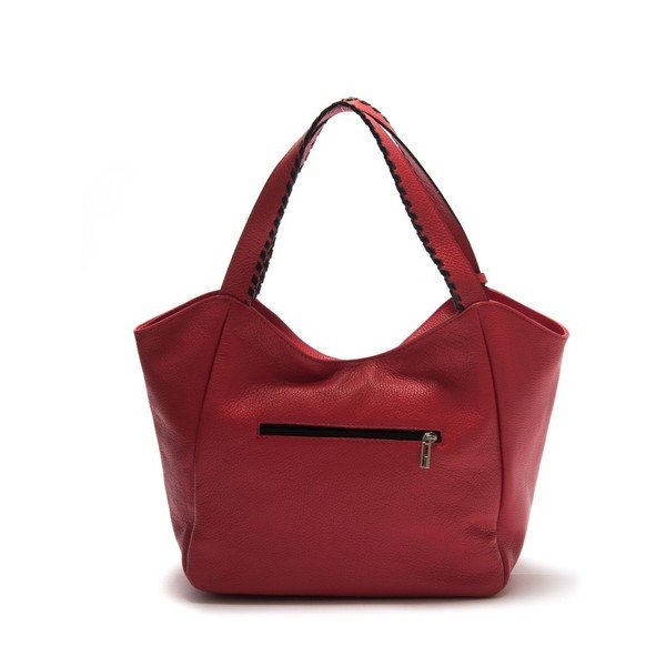 Rdeča usnjena torbica Isabella Rhea Hottonia-image-1