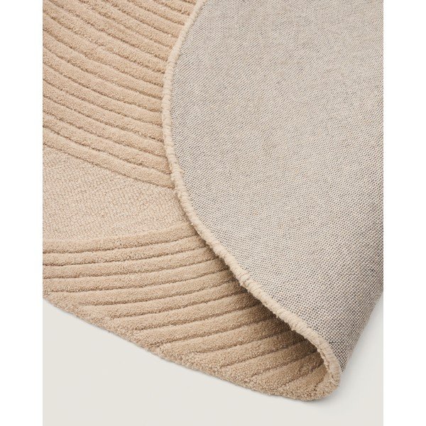 Kremno bela ročno tkana volnena preproga 160x230 cm Domm – Kave Home-image-4